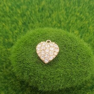 Swarovski Gold Tone Heart Pendant with Crystals Swarovski Charm P334